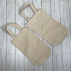 Z0090 Canvas Wine Bottle Totes 2PC